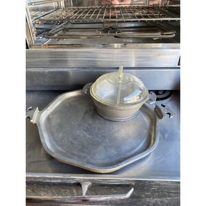 Guardian Service Hammered Aluminum Octagonal Tray and Round Casserole Pot w/ Lid